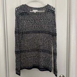 Navy and white sweater